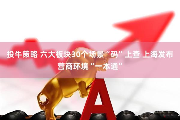投牛策略 六大板块30个场景“码”上查 上海发布营商环境“一本通”