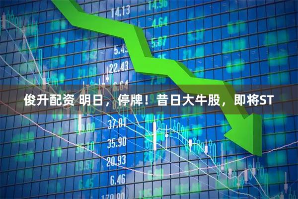 俊升配资 明日，停牌！昔日大牛股，即将ST